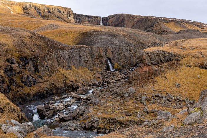 Hengifoss waterfall